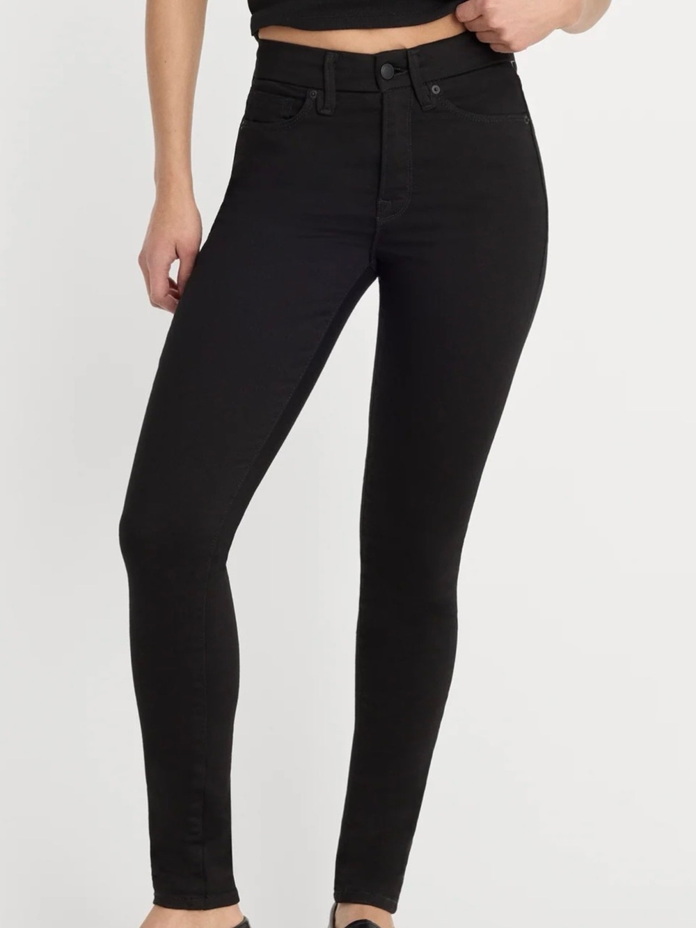 Good American Black Skinny High-Rise Jeans
